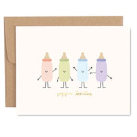 Poppin Bottles Baby Greeting Card