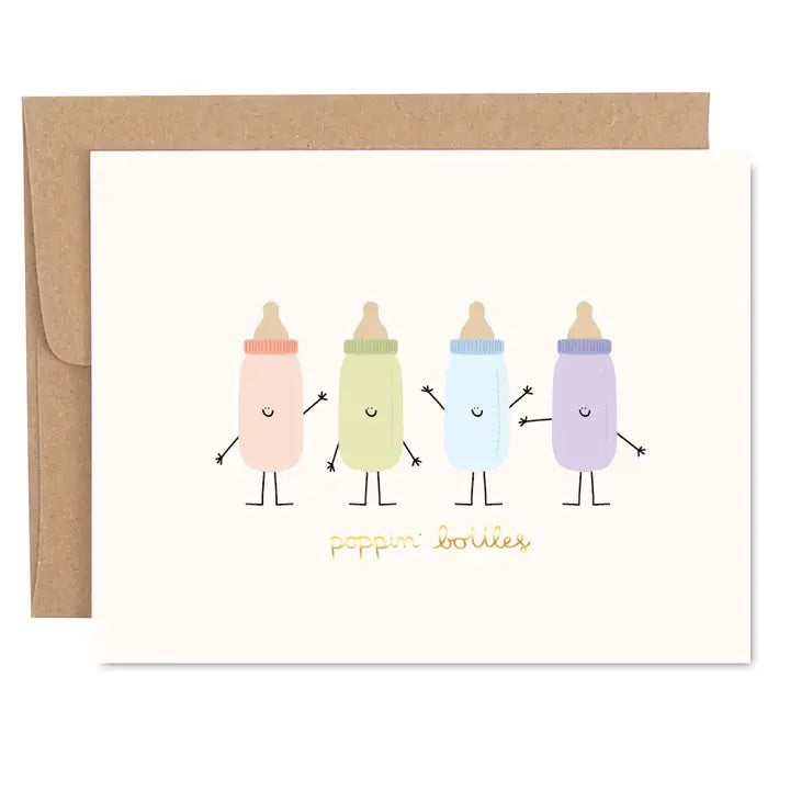 Poppin Bottles Baby Greeting Card