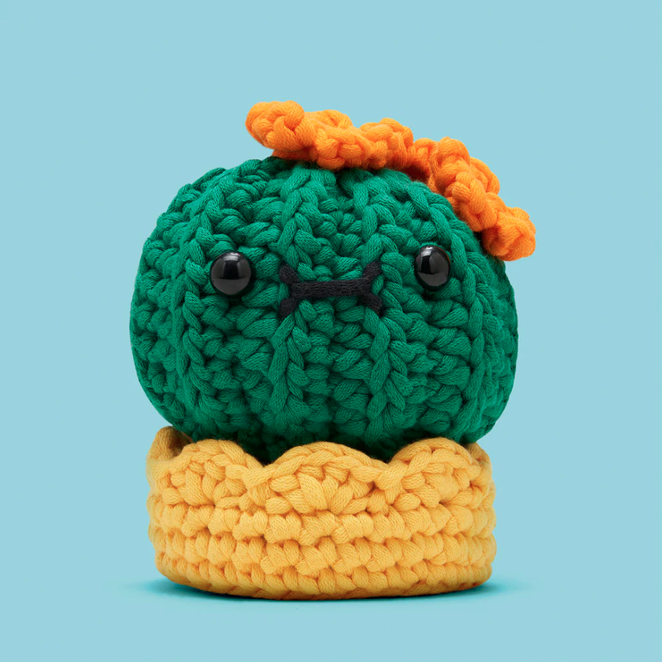 Olivia the Barrel Cactus - Woobles Beginner Crochet Amigurumi Kit