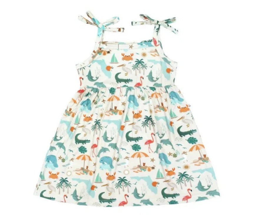 Explore Florida Souvenir Bamboo Kids Sundress 6/7T