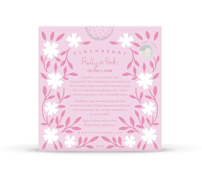 Pretty in Pink Vegan Boxed Soap with Pink Coquette Bow