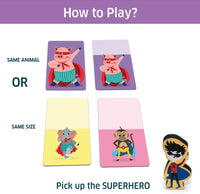 Chalk & Chuckles Superhero Animal Focus Card Game |  | Safari Ltd®