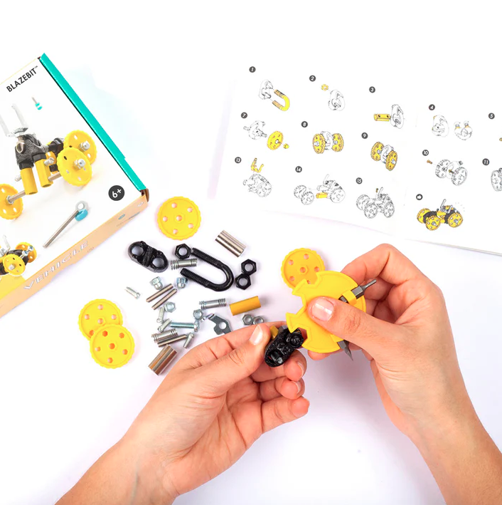 The Off Bits BLAZEBIT Build-it-Yourself 3-in-1 Vehicle Kit - Yellow