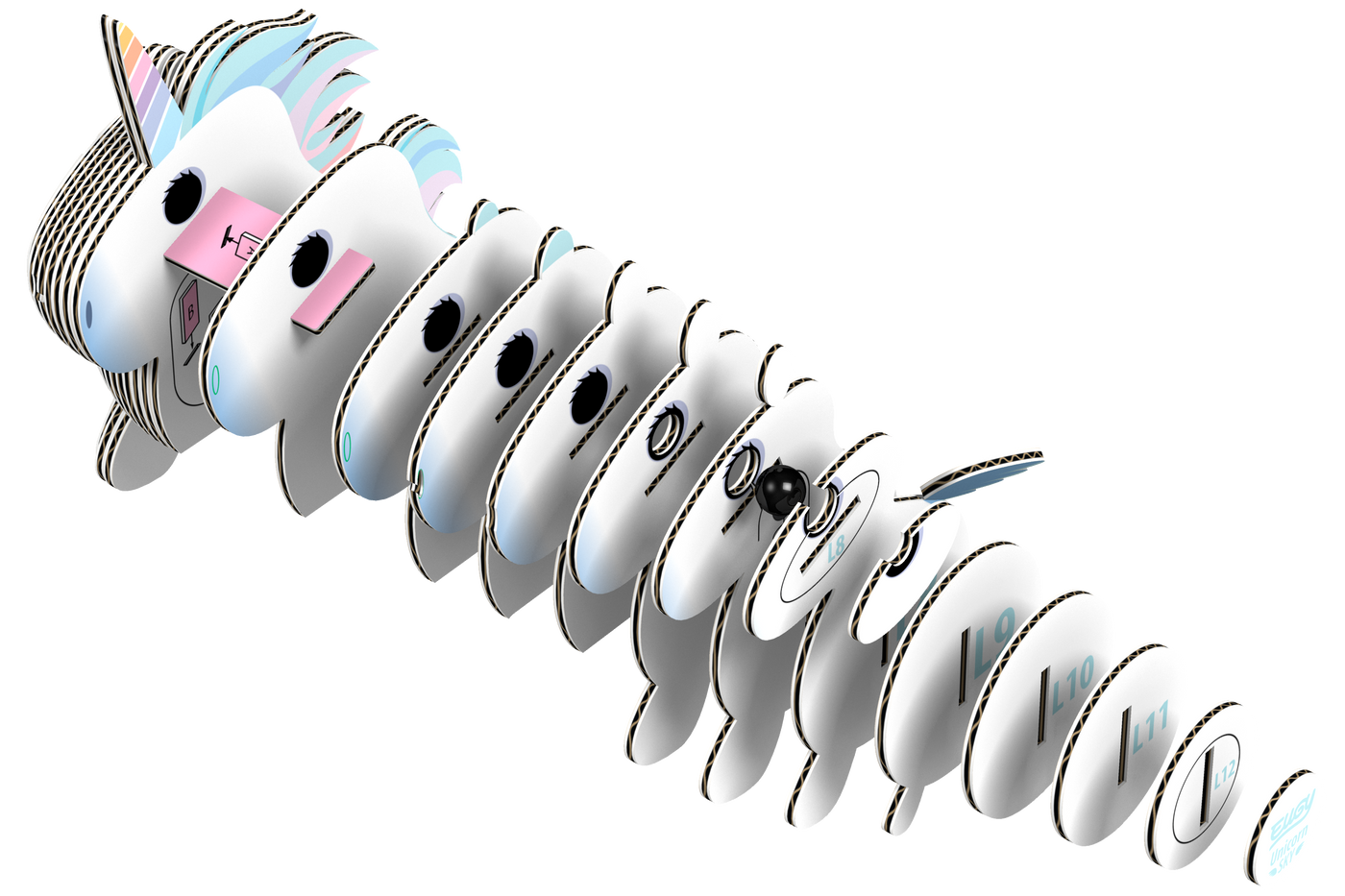 EUGY Unicorn Sky 3D Puzzle | Eugy | Safari Ltd®