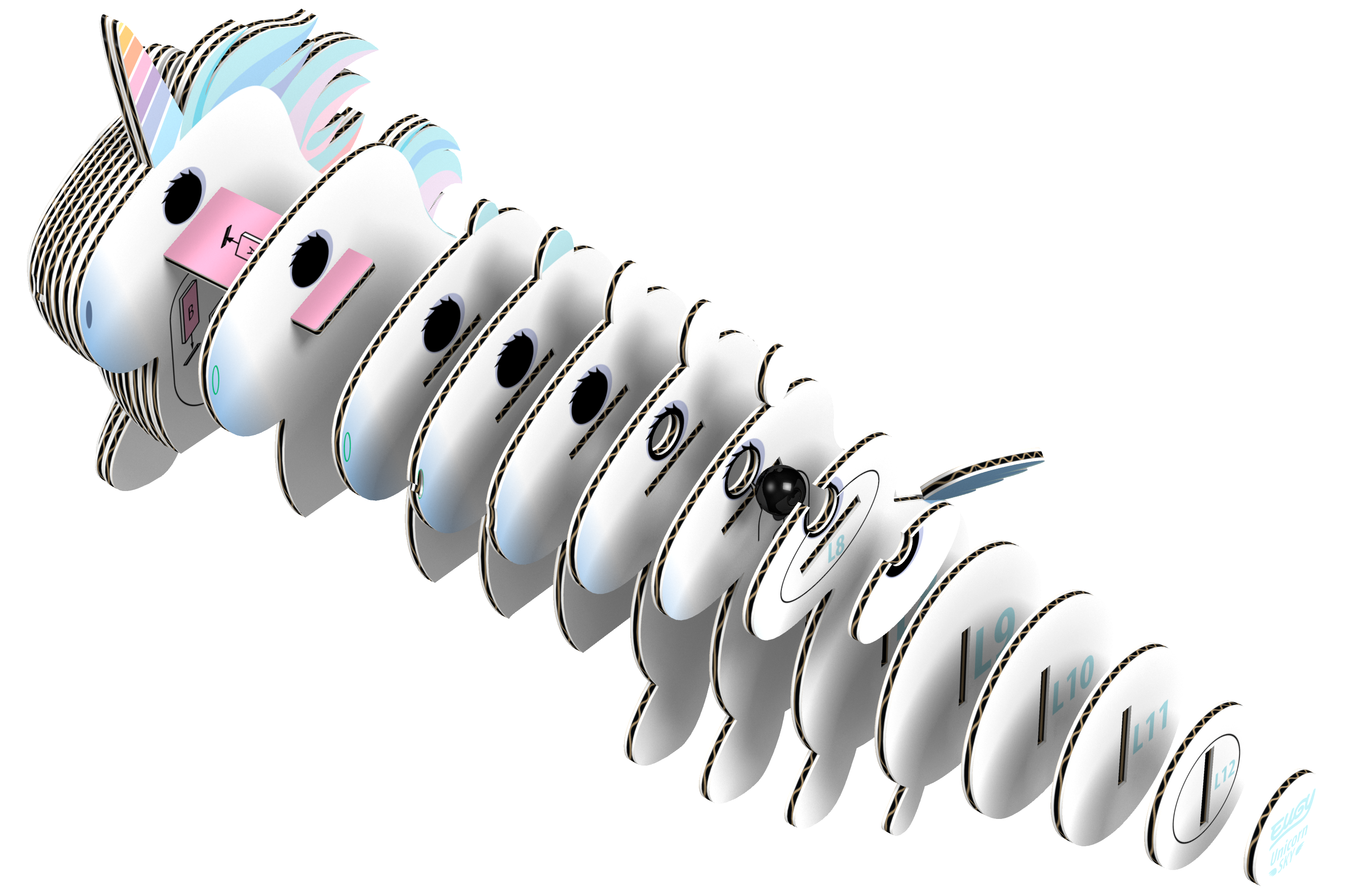EUGY Unicorn Sky 3D Puzzle | Eugy | Safari Ltd®