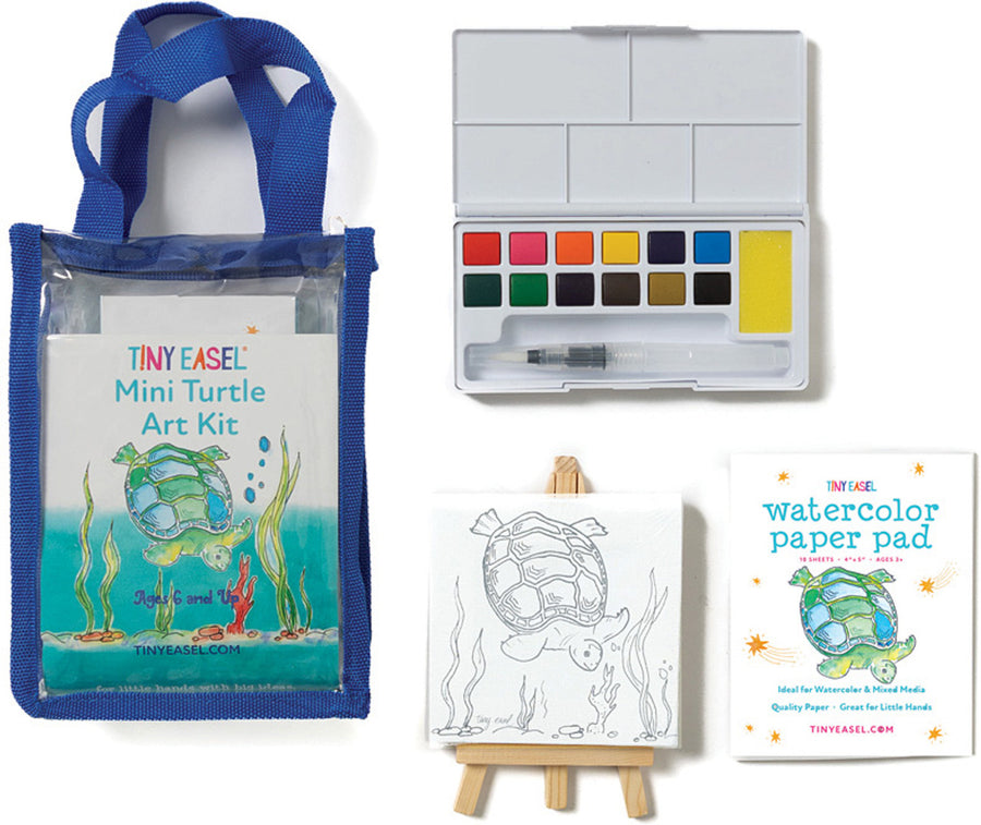 Tiny Easel Mini Sea Turtle Art Kit