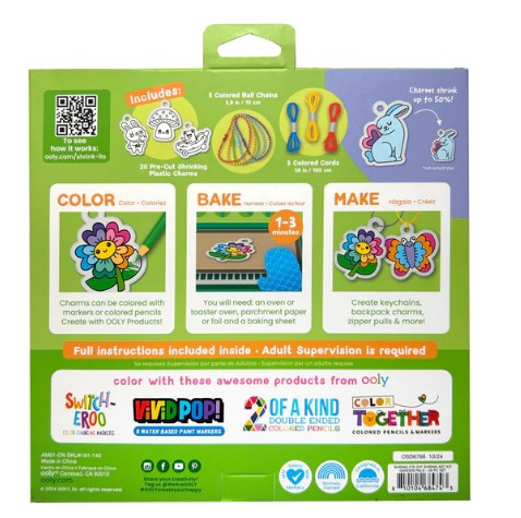 OOLY Shrink-Its!: D.I.Y. Shrink Art Kit - Garden Pals |  | Safari Ltd®