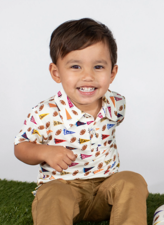 Goosies Short Sleeve Polo Shirt - Varsity Flags