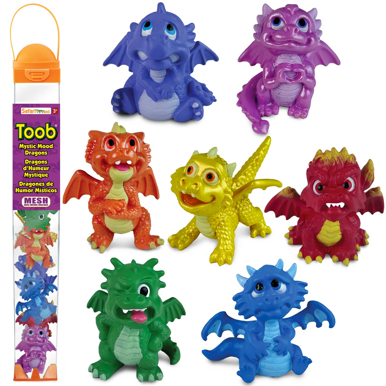 Mood Dragons 台座セット Mystic Mood Dragons TOOB® | Safari Ltd®