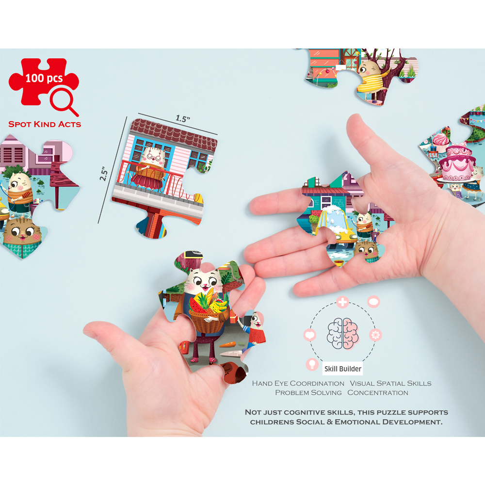 Chalk & Chuckles Caring Cats Helpfilli Activity Puzzle |  | Safari Ltd®