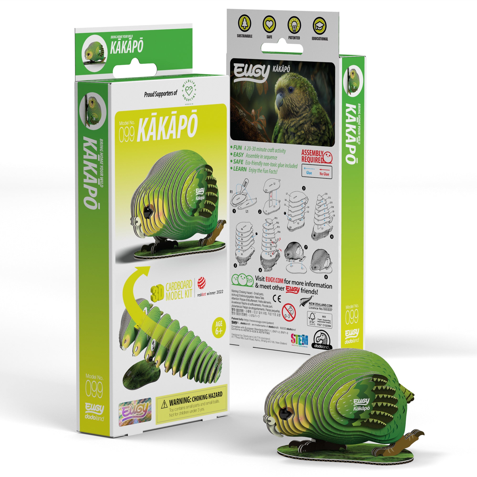 EUGY Kakapo 3D Puzzle | Eugy | Safari Ltd®