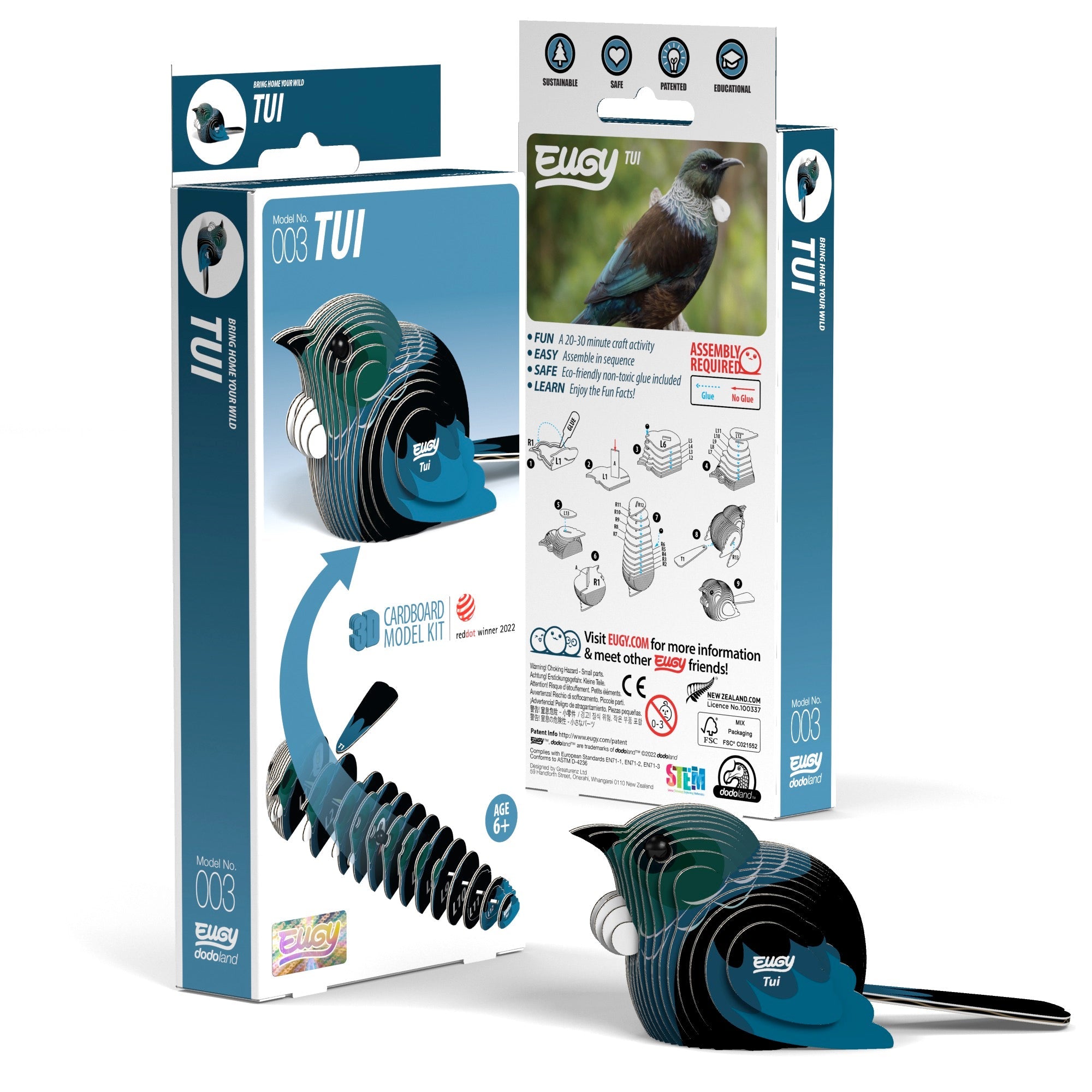 EUGY Tui 3D Puzzle | Eugy | Safari Ltd®