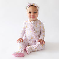 Ryleigh - Footie Ruffled Zippered One Piece |  | Safari Ltd®