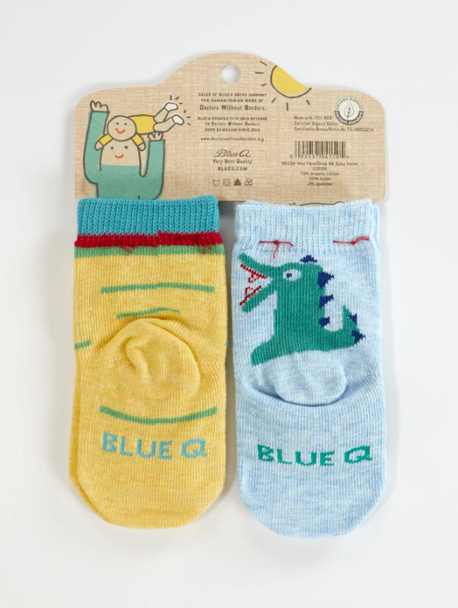 Blue Q Baby Socks - I Love Your Face / If You Drop  Me I'll Remember |  | Safari Ltd®