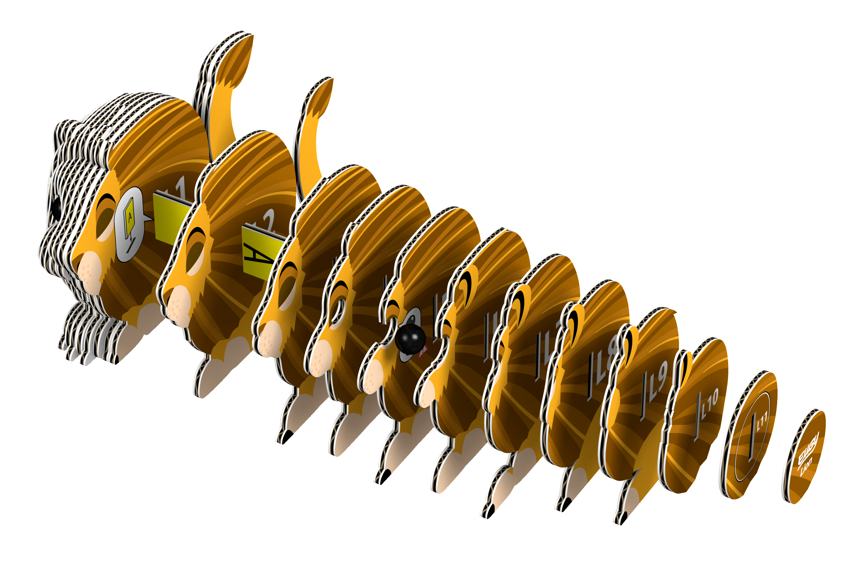 EUGY Lion 3D Puzzle | Eugy | Safari Ltd®