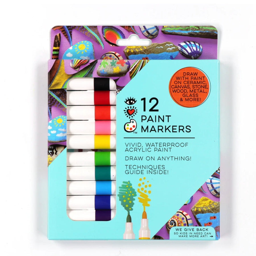 iHeartArt 12 Acrylic Paint Markers | Arts & Crafts | Safari Ltd®