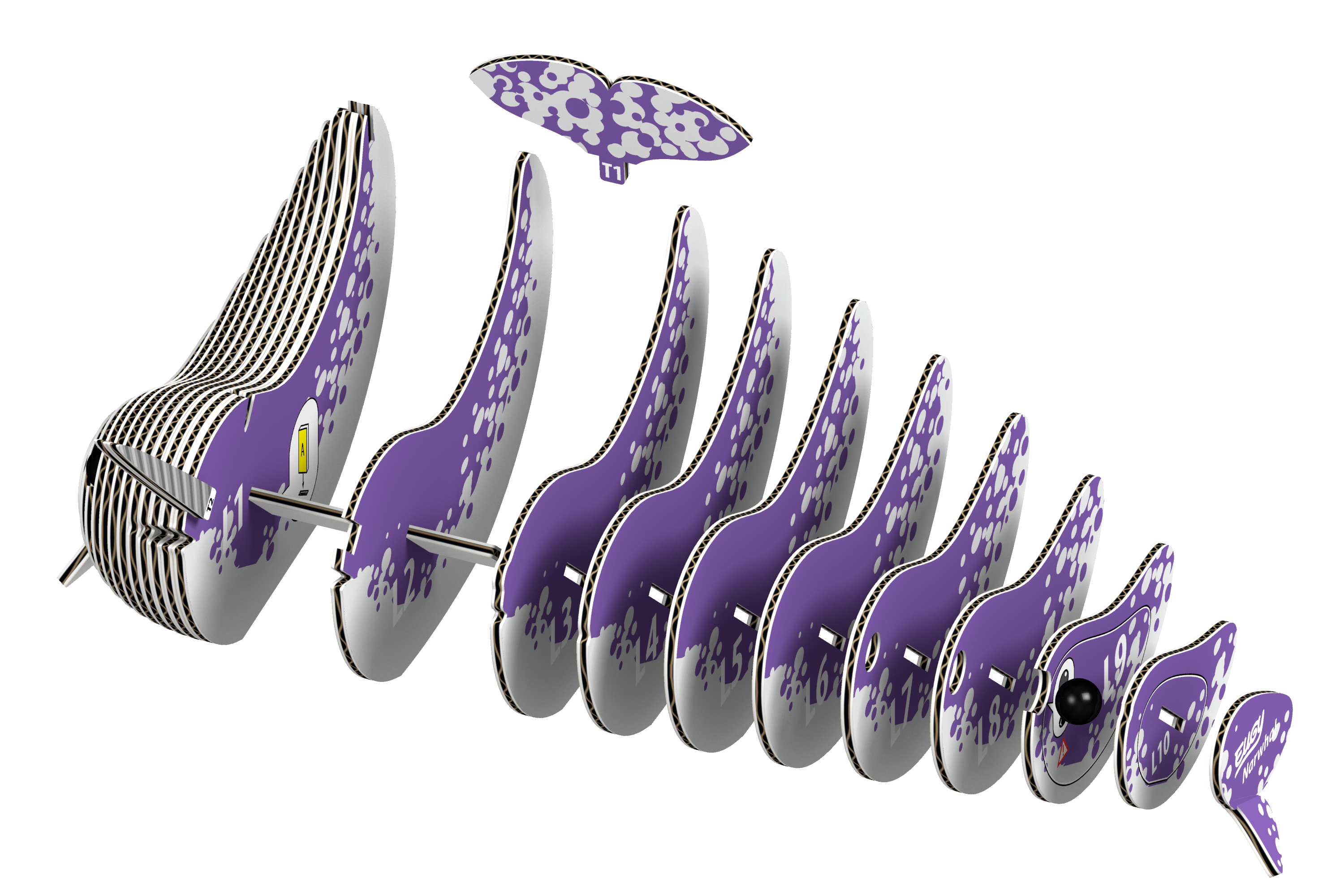 EUGY Narwhal 3D Puzzle | Safari Ltd® EUGY Narwhal 3D Puzzle | Safari Ltd®