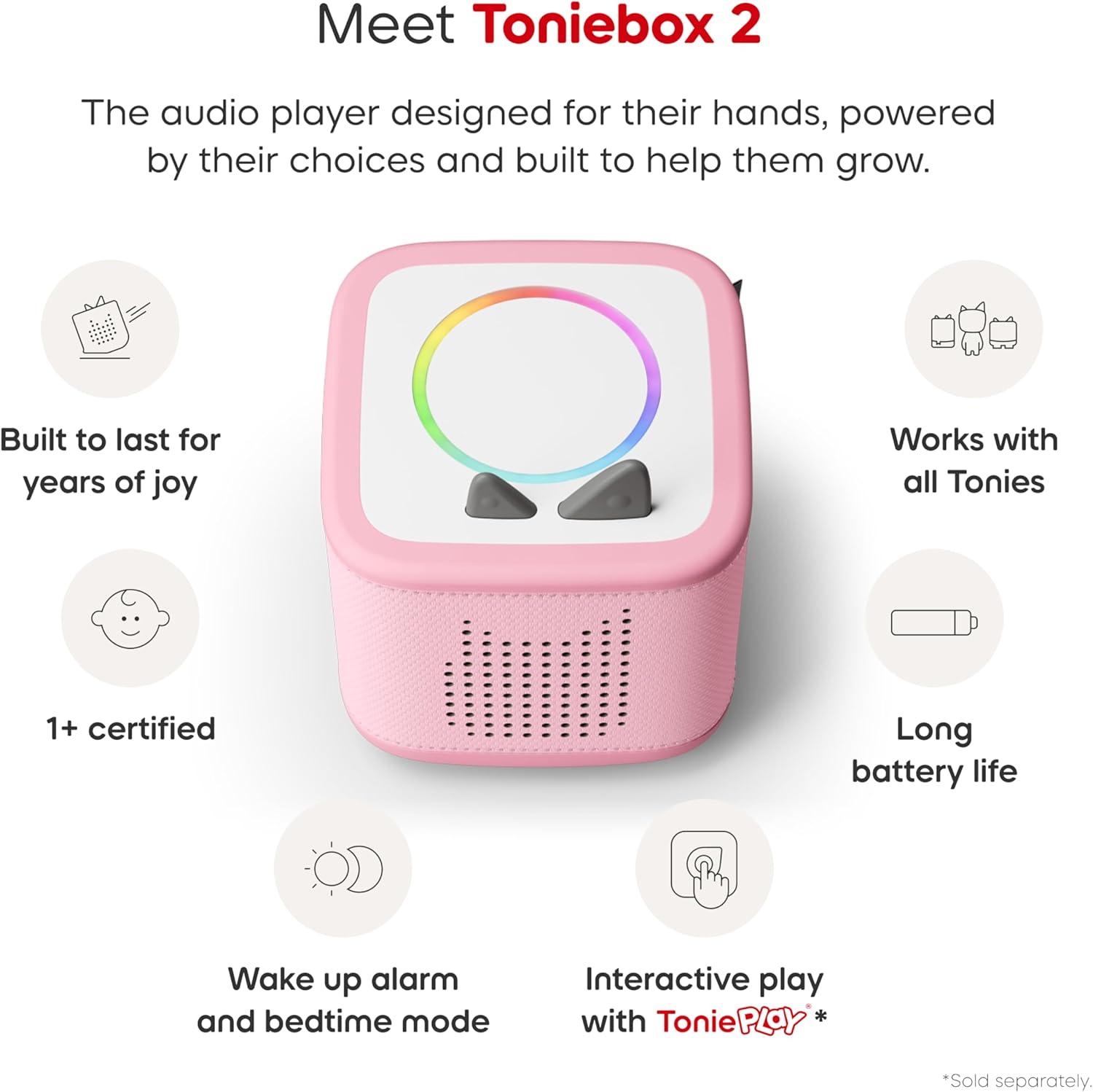 Toniebox 2 Starter Set with Playtime Puppy Tonie - Cloud Pink