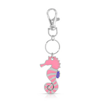 Lucky Feather Ocean Life Silver Keychain - Seahorse
