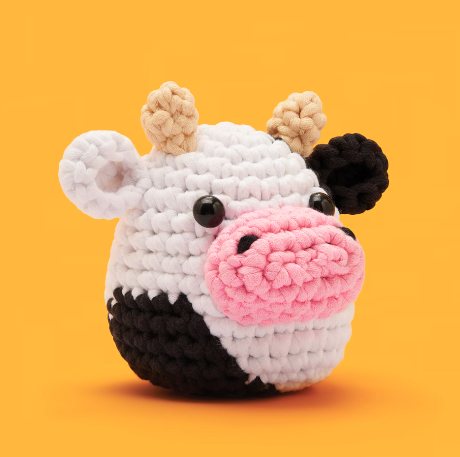Lavender the Cow - Woobles Beginner Crochet Amigurumi Kit
