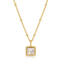 Birthstone Bottle Necklace - Gold - April |  | Safari Ltd®