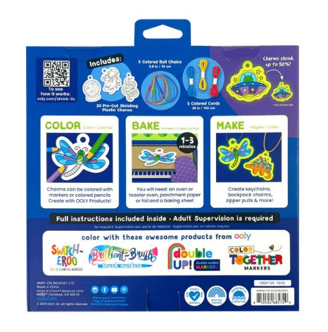 OOLY Shrink-Its!: D.I.Y. Shrink Art Kit - Glow Buddies |  | Safari Ltd®