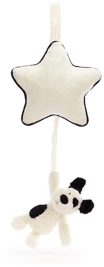 Jellycat Bashful Black & Cream Puppy Musical |  | Safari Ltd®