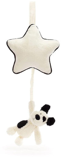 Jellycat Bashful Black & Cream Puppy Musical |  | Safari Ltd®