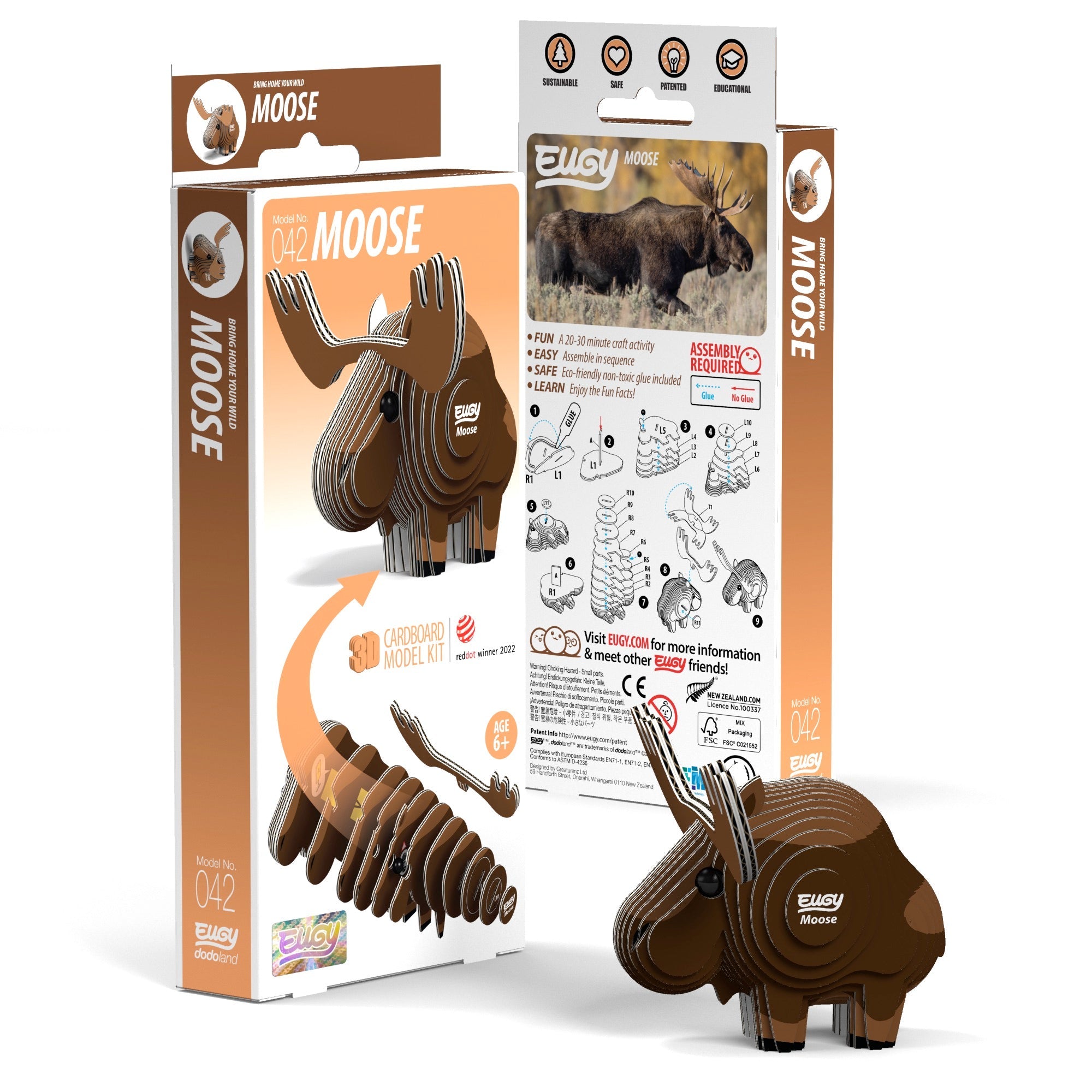 EUGY Moose 3D Puzzle | Eugy | Safari Ltd®