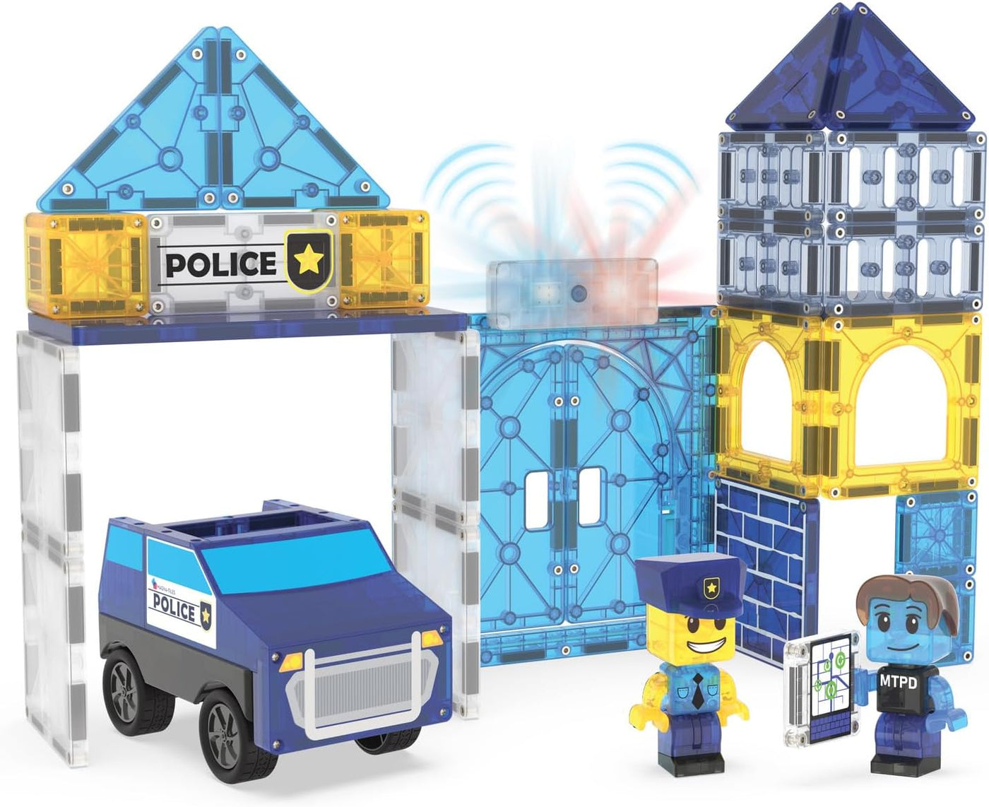 Magnatiles Police Station 35 Piece Set |  | Safari Ltd®