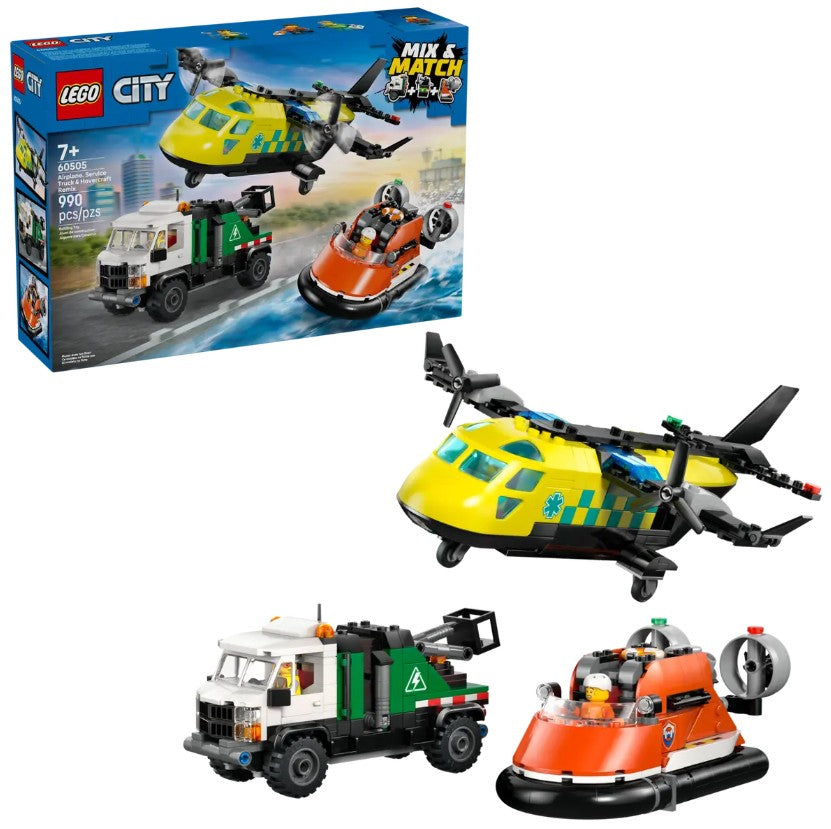 Lego Airplane, Service Truck & Hovercraft Remix |  | Safari Ltd®