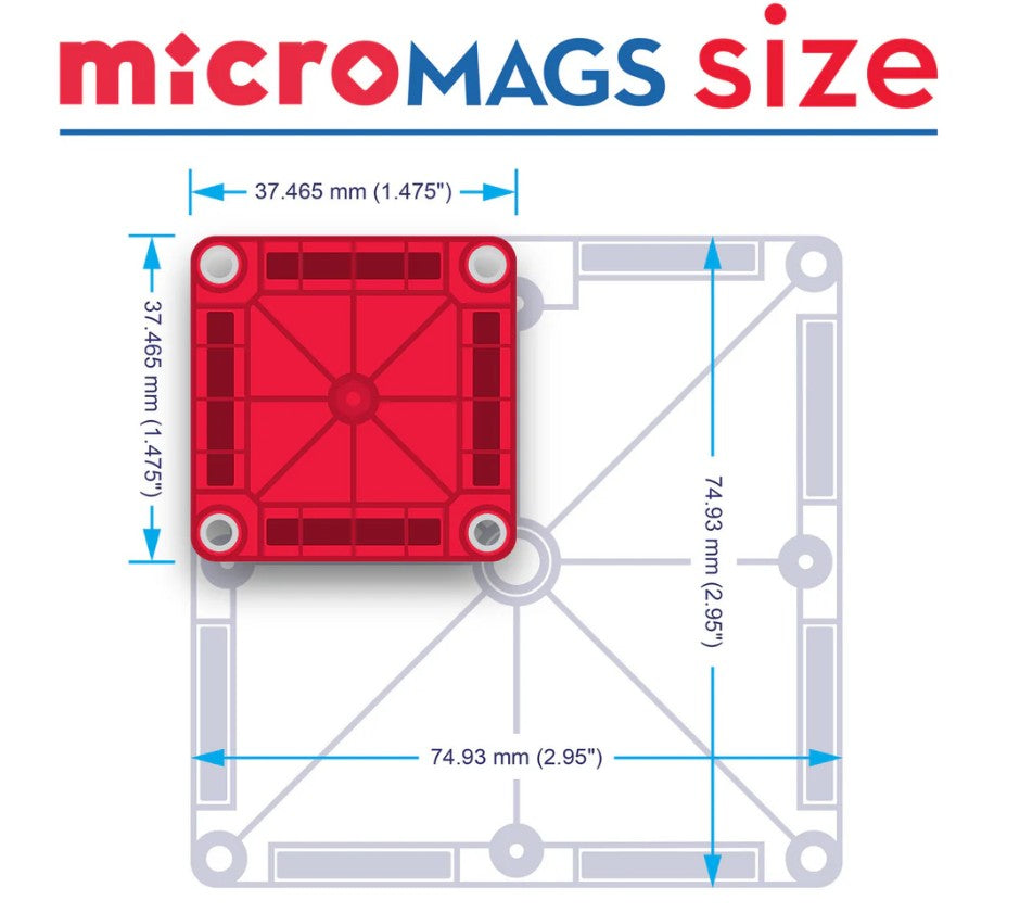 Magnatiles microMAGS Learn Letters |  | Safari Ltd®