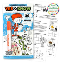 Yes & Know Invisible Ink Trivia Game Books- Awesome Animals