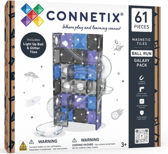 Connetix Ball Run Galaxy Pack 61 Pieces