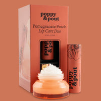 Poppy & Pout Lip Care Duo Pomegranate Peach