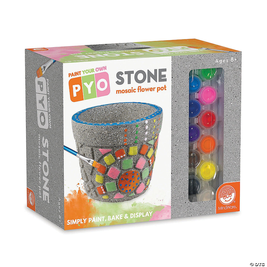 Paint your Own Stone: Mosaic Flower Pot | Mindware | Safari Ltd®