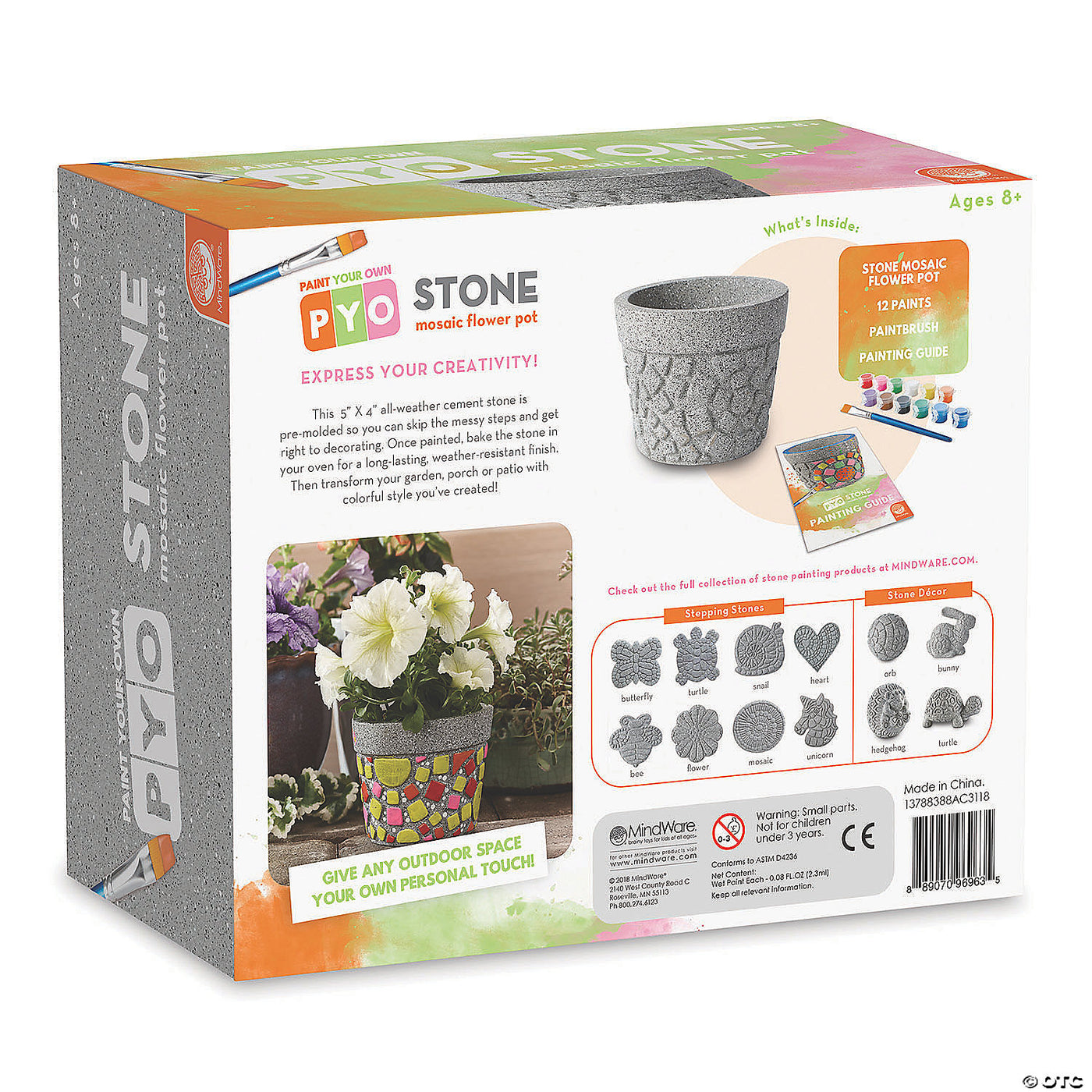 Paint your Own Stone: Mosaic Flower Pot | Mindware | Safari Ltd®