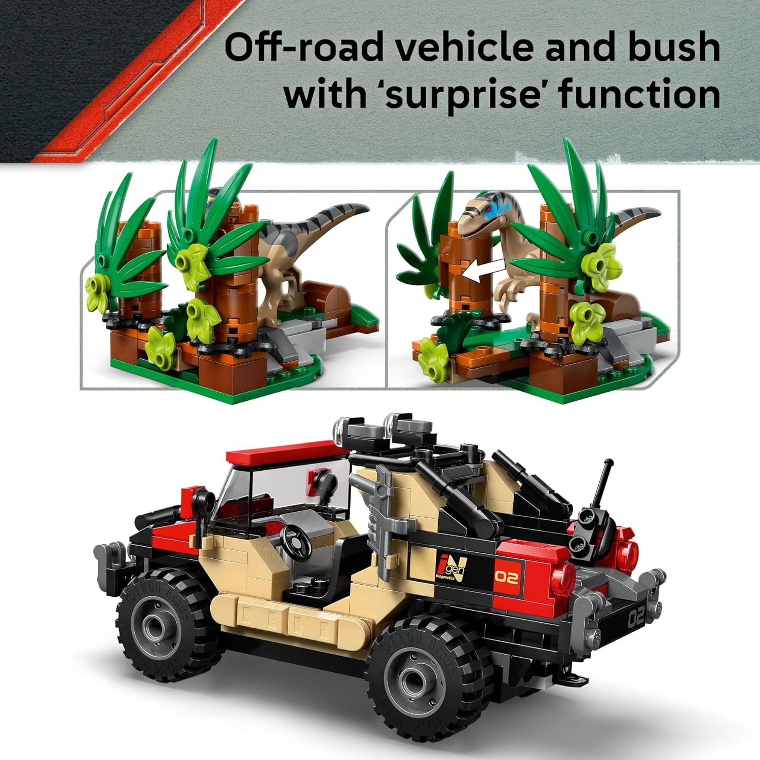 LEGO Jurassic World: Rebirth Raptor Off-Road Escape Set 76972 |  | Safari Ltd®