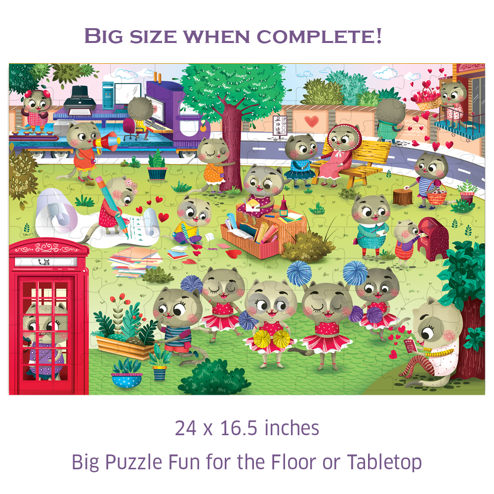 Chalk & Chuckles Caring Cats Chattychoo Activity Puzzle |  | Safari Ltd®