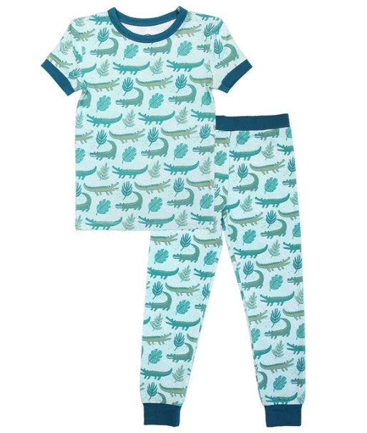 Later Gator Alligator Kids Bamboo Pajamas Sleepwear Set | 10/12 |  | Safari Ltd®