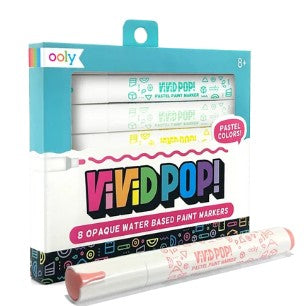Ooly Vivid Pop!: Opaque Water-Based Paint Markers - Pastel