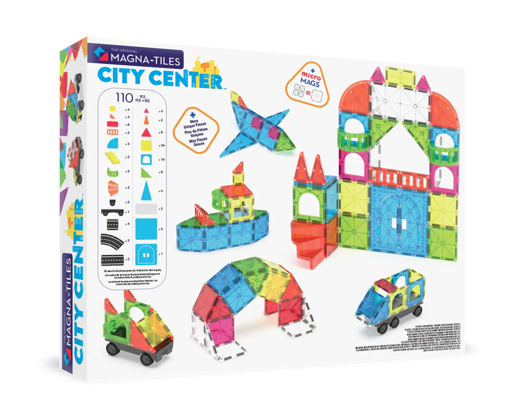 Magna-Tiles City Center 110 Pc Magnetic Building Set |  | Safari Ltd®