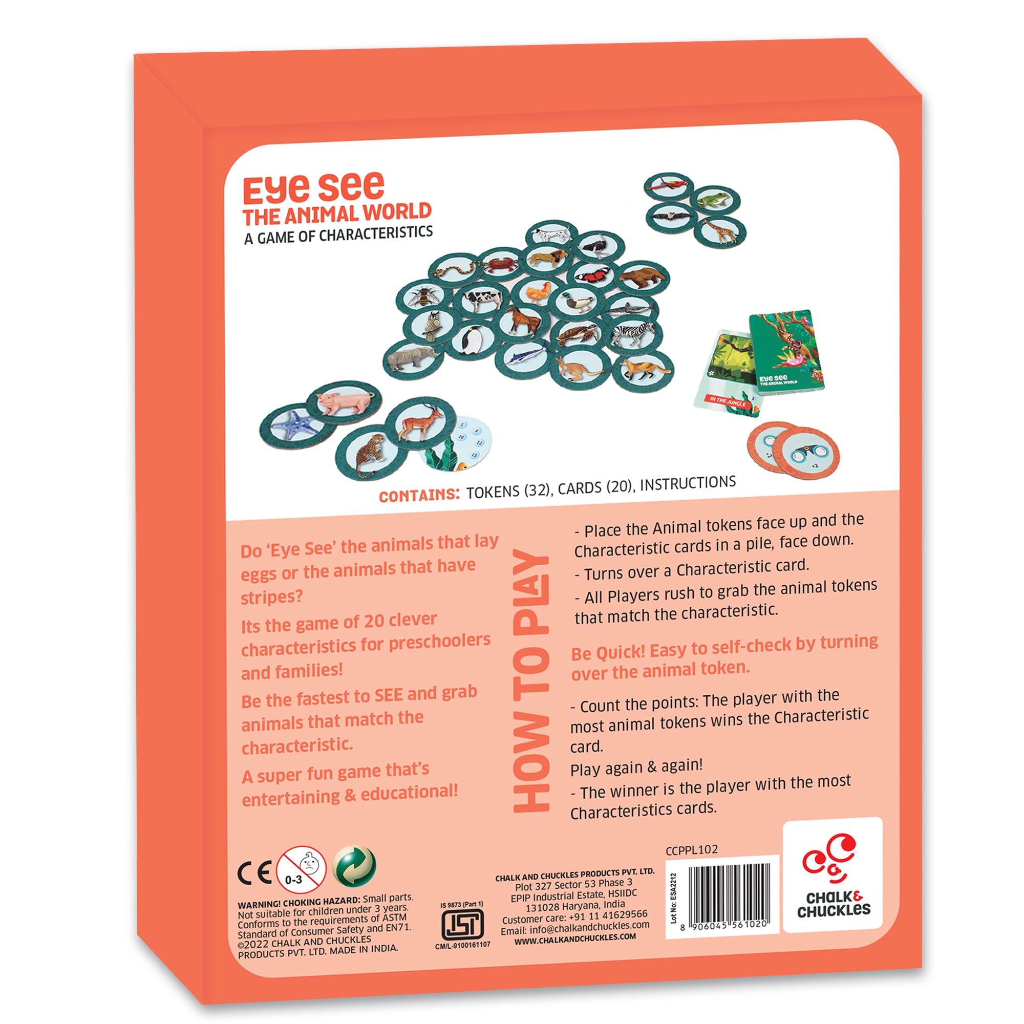 Chalk & Chuckles Eye See - Animals Card Game | Safari Ltd®