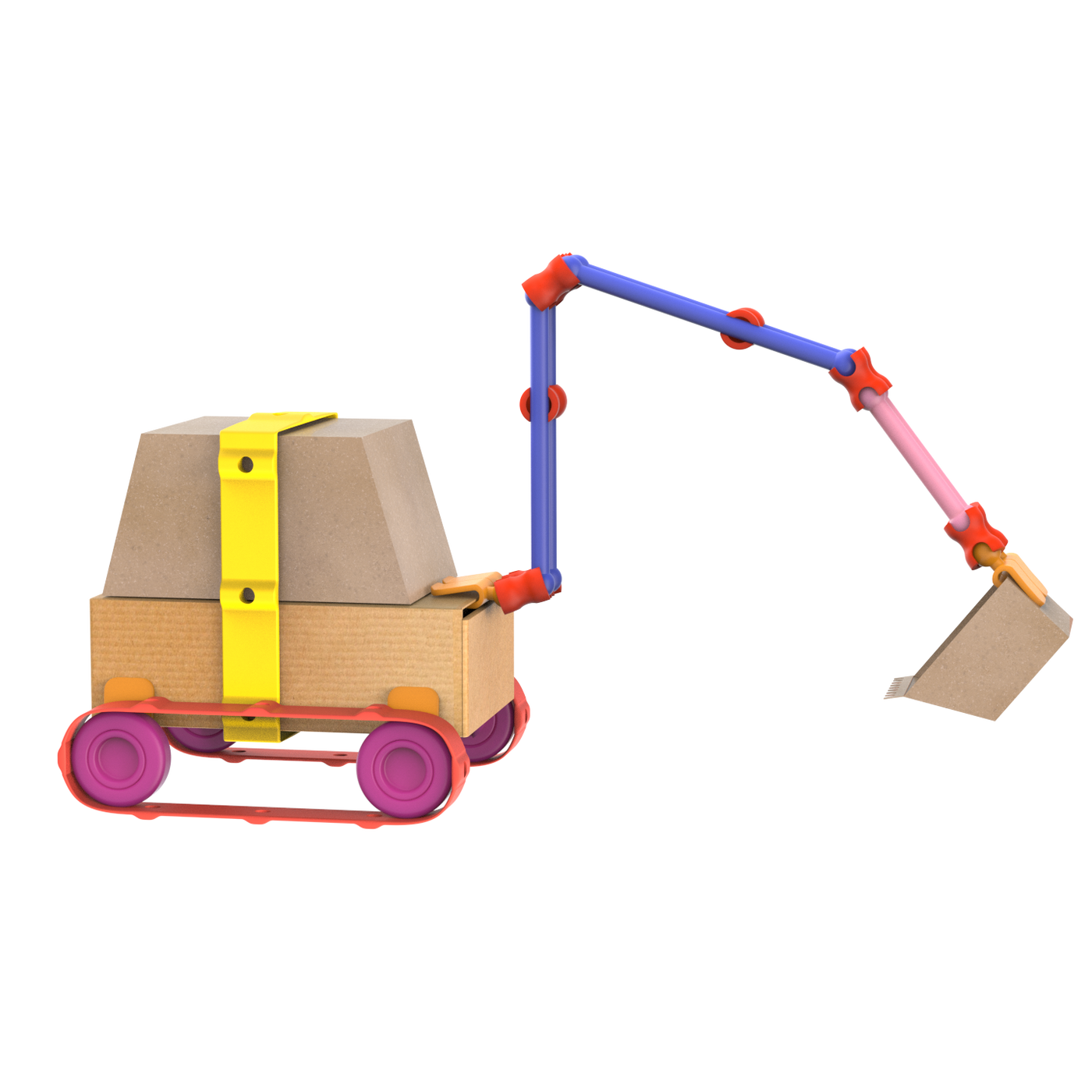 Oddy Arts & Crafts Vehicle Building Kit - Eco-Friendly STEM Toy For Kids 4+ With 44 Pieces