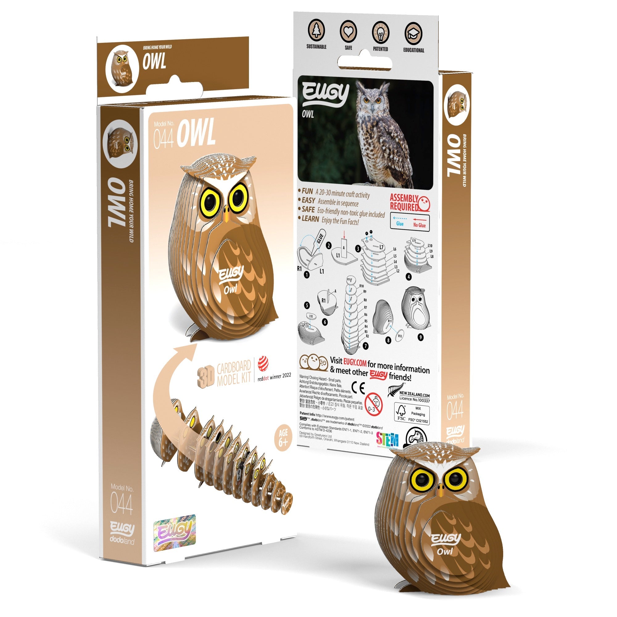 EUGY Owl 3D Puzzle | Safari Ltd®