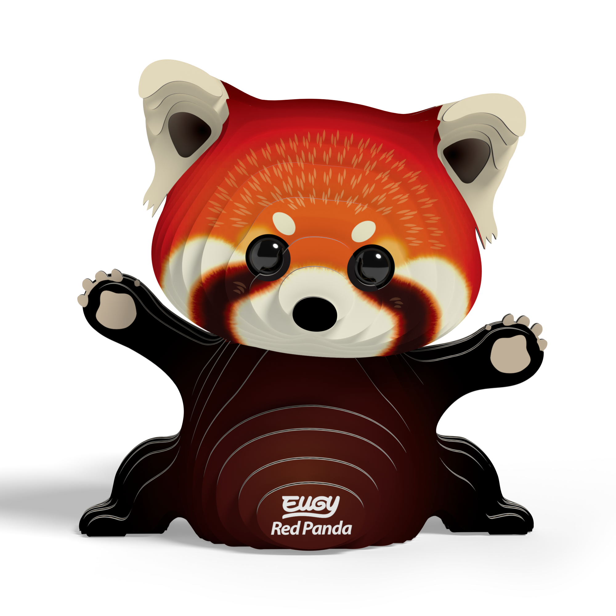 EUGY 3D Roter Panda Puzzle – Aus Karton, Zum Zusammenstecken, Ab 6 Jahren, Umweltfreundlich