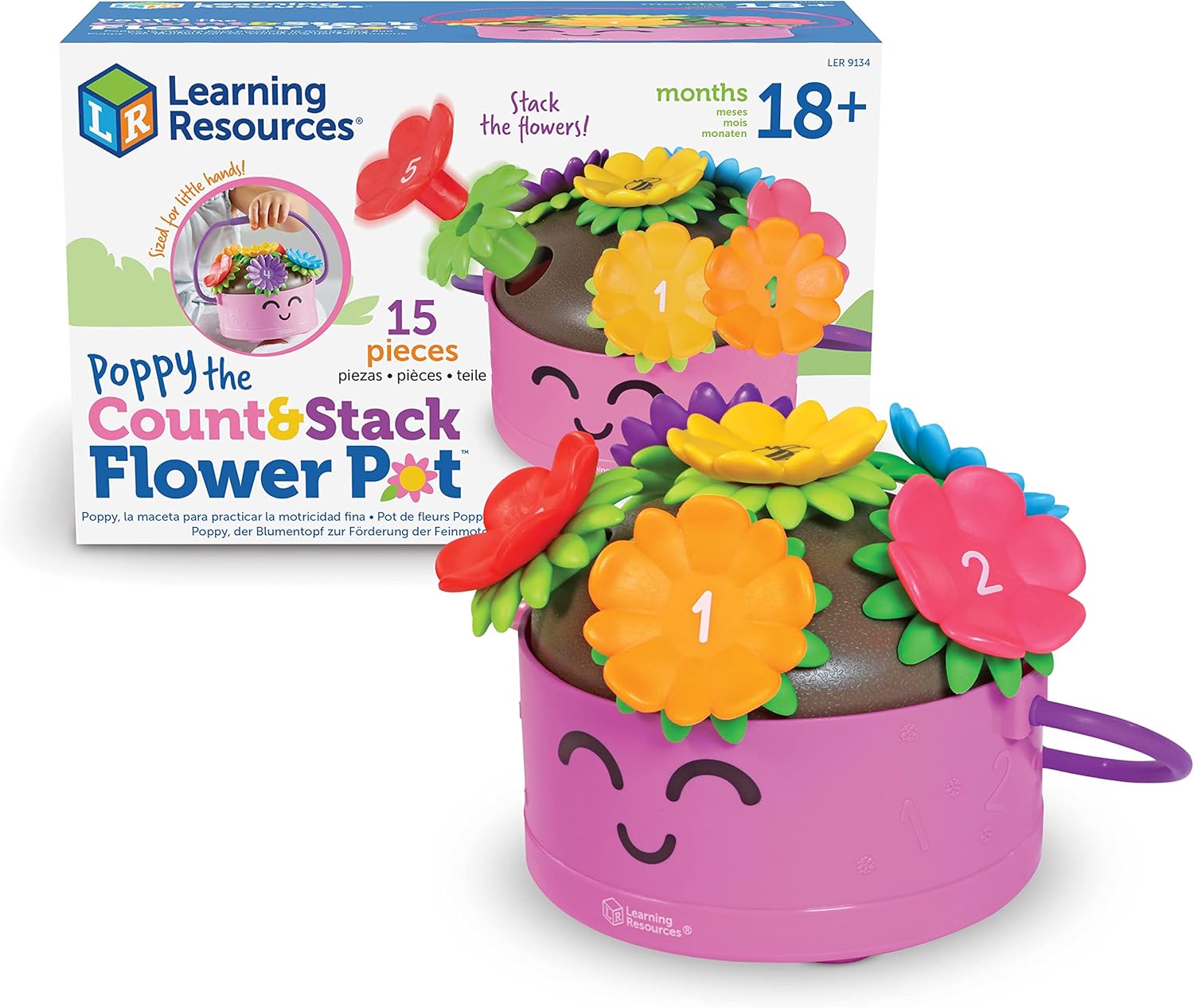 safari plant pot Learning Resources Poppy the Count & Stack Flower Pot