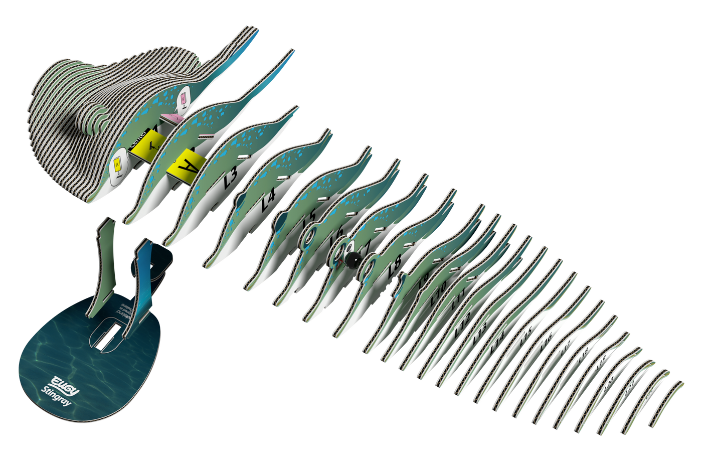 EUGY Stingray 3D Puzzle | Eugy | Safari Ltd®