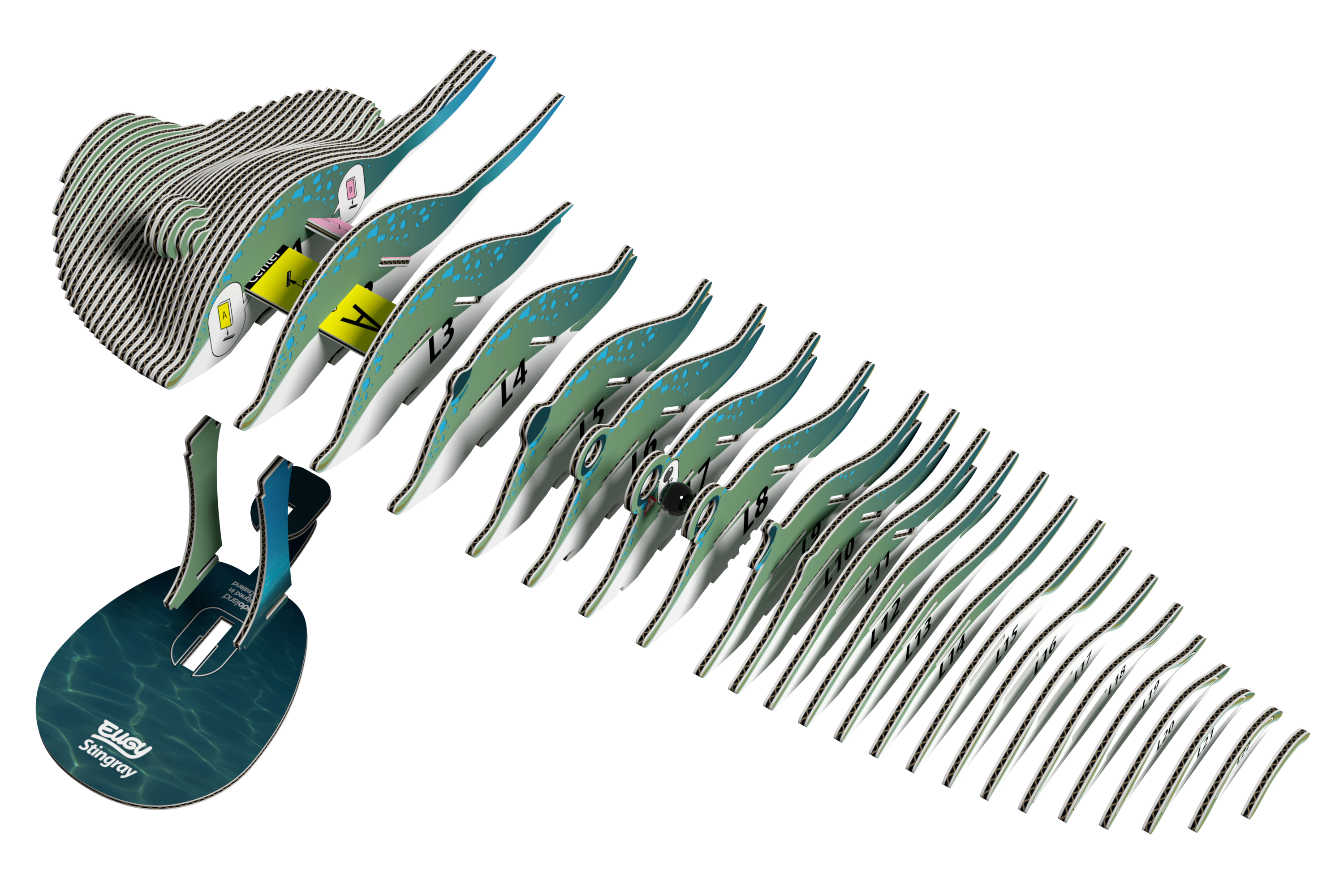 EUGY Stingray 3D Puzzle | Eugy | Safari Ltd®