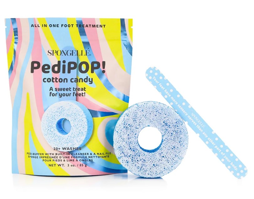 Spongelle Pedi Pop Pedi Buffer & Nail File - Cotton Candy 3O